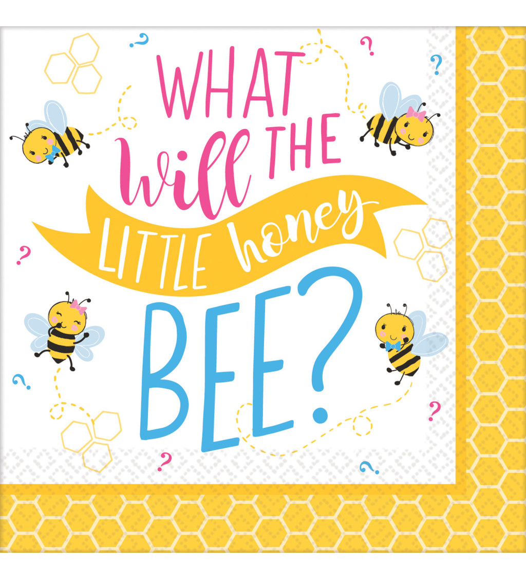 Malé papierové obrúsky Honey Bee 16 ks