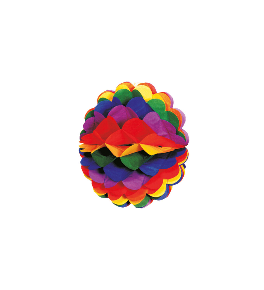Dekorácia - farebný papierový pom pom
