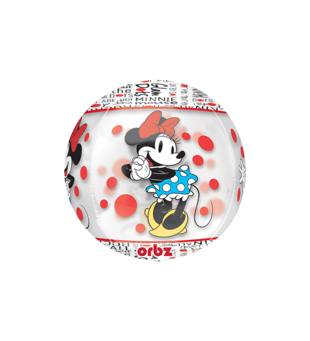 Priehľadný balónik Minnie