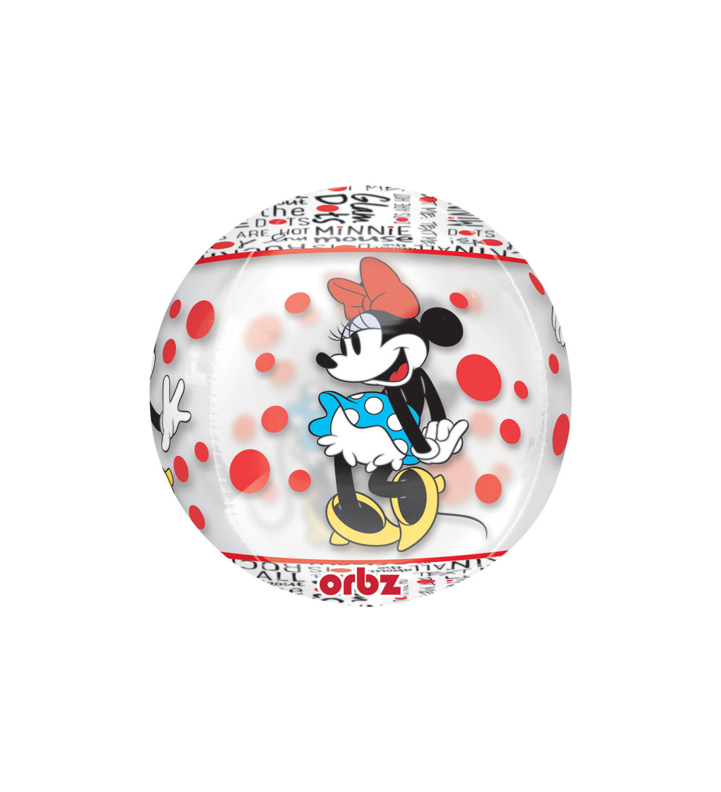Priehľadný balónik Minnie