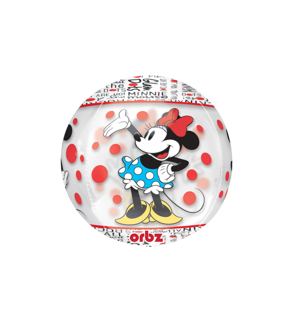 Priehľadný balónik Minnie