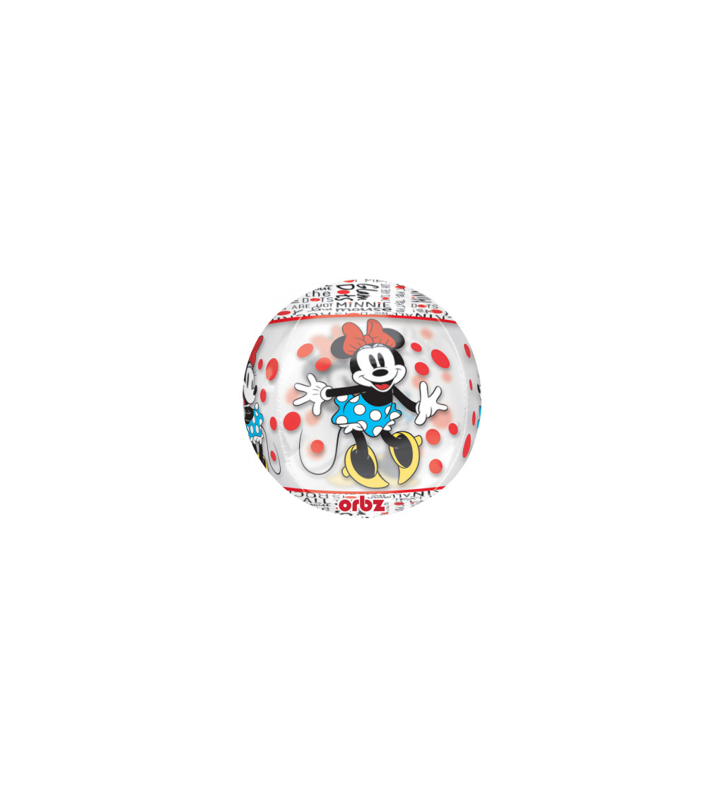 Priehľadný balónik Minnie