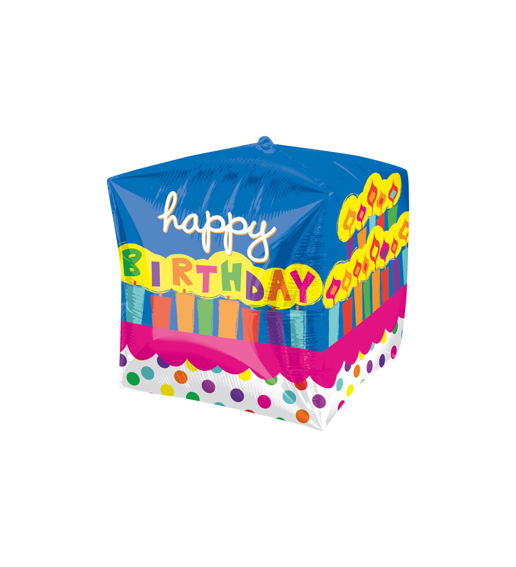 Hranatý balónik Happy bdy