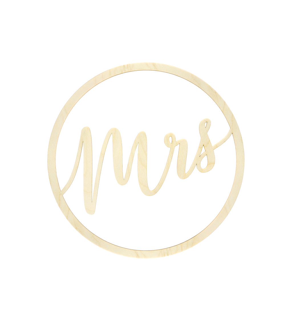 Drevené dekorácie Mr a Mrs