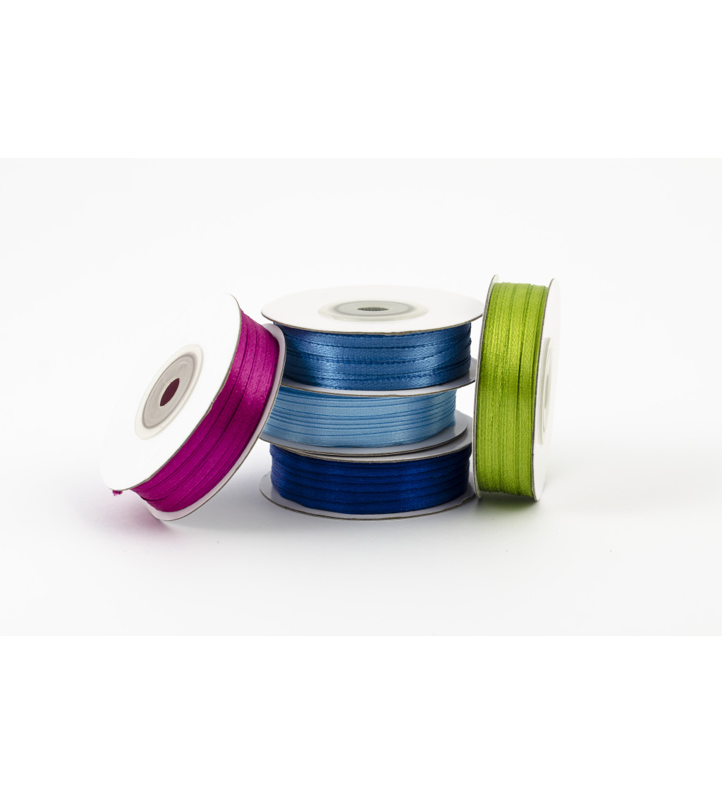 Saténová stuha 3 mm nebesky modrá