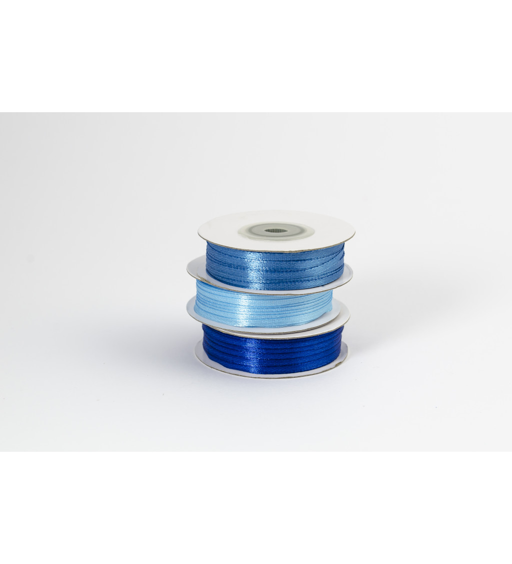 Saténová stuha 3 mm nebesky modrá