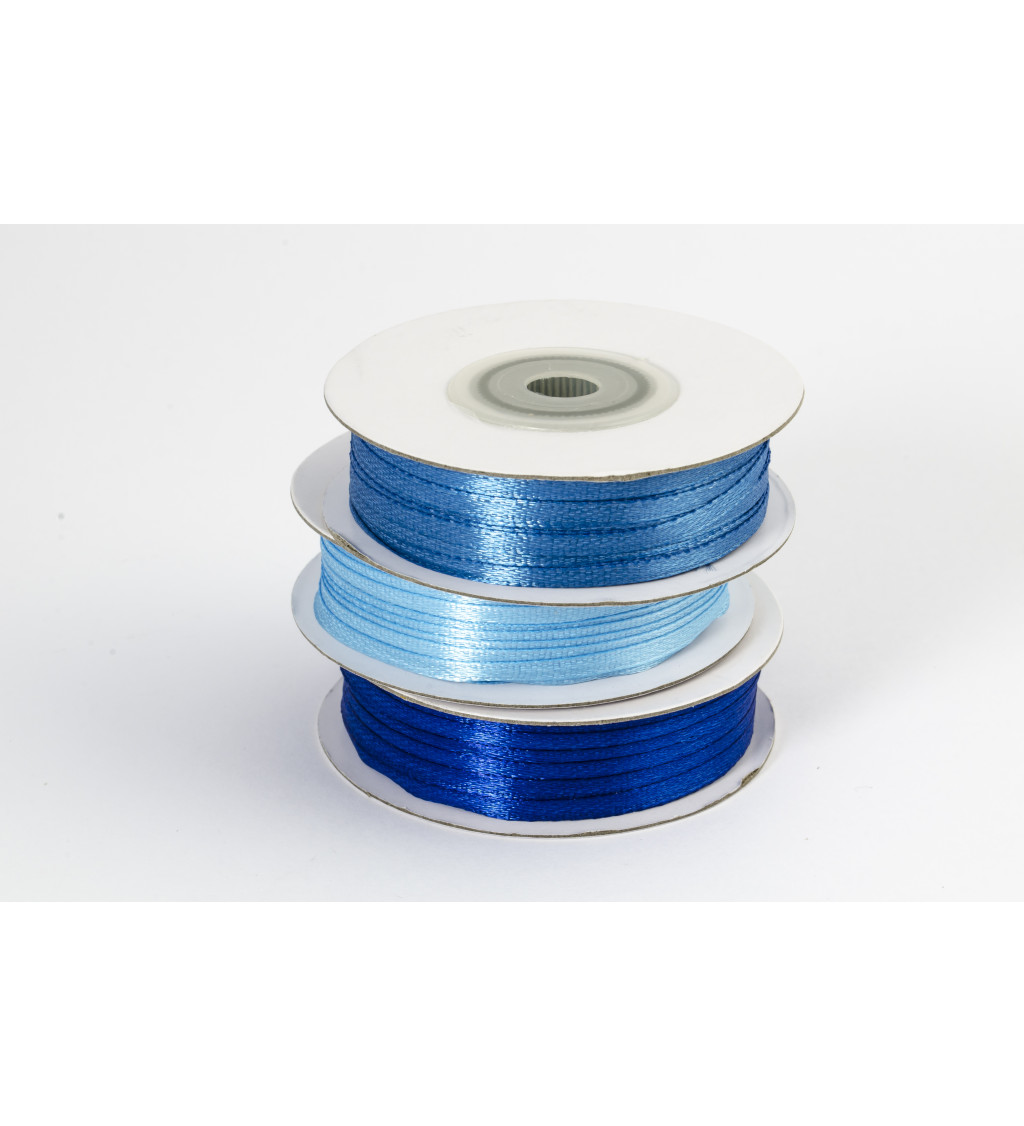 Saténová stuha 3 mm nebesky modrá