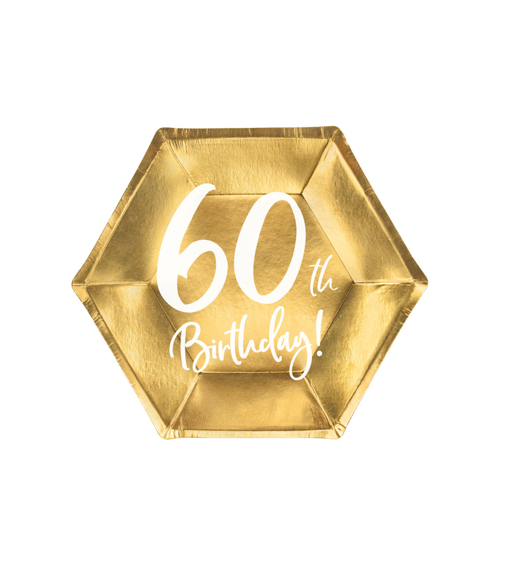 Zlaté papierové taniere 60. výročie