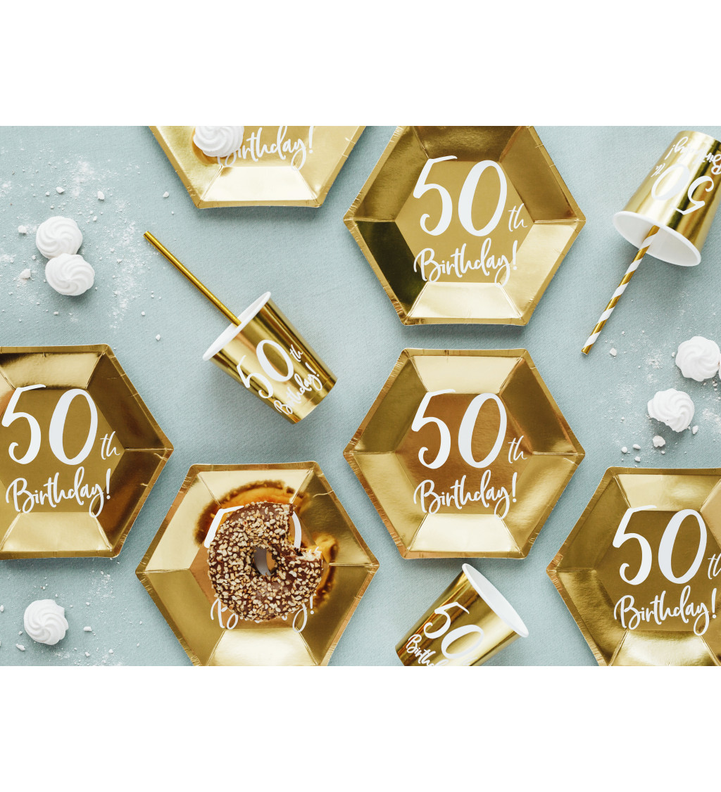 Zlaté papierové taniere 50. výročie
