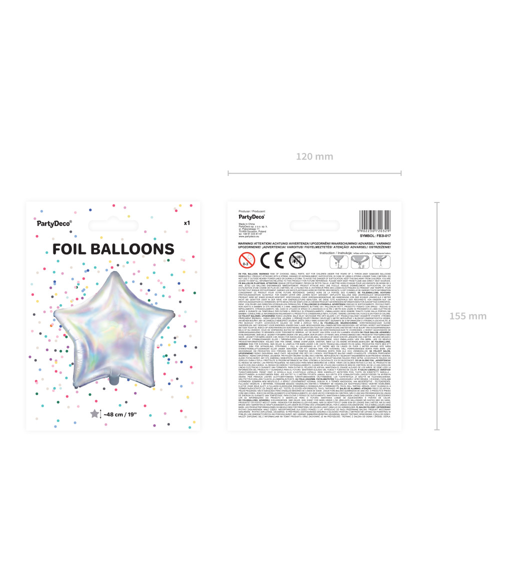 Fóliová hviezda balón
