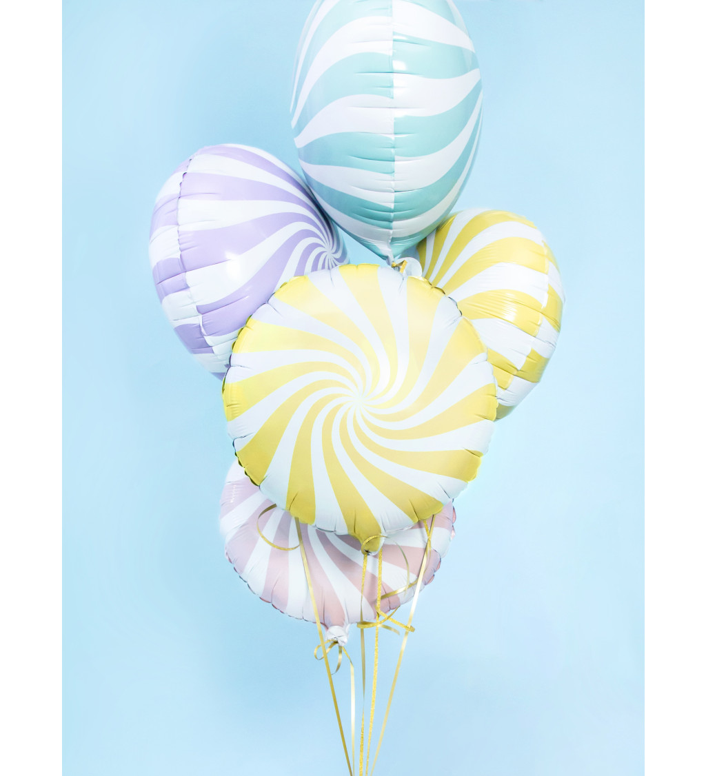 Fóliový balón pastelový Candy - žltý