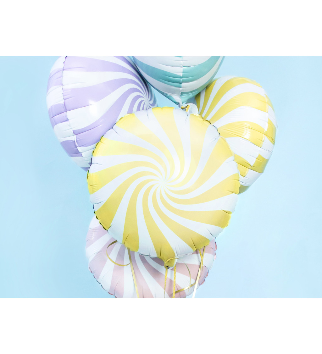 Fóliový balón pastelový Candy - žltý