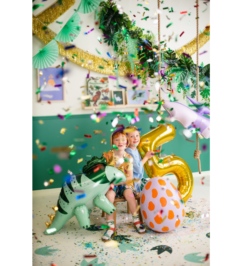 Fóliový balónik 5 - zlatý