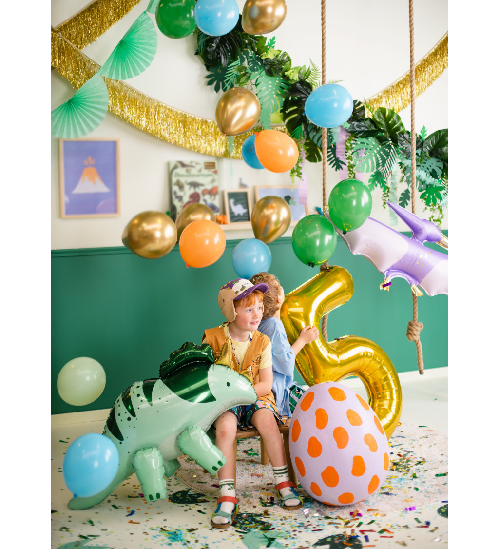 Fóliový balónik 5 - zlatý