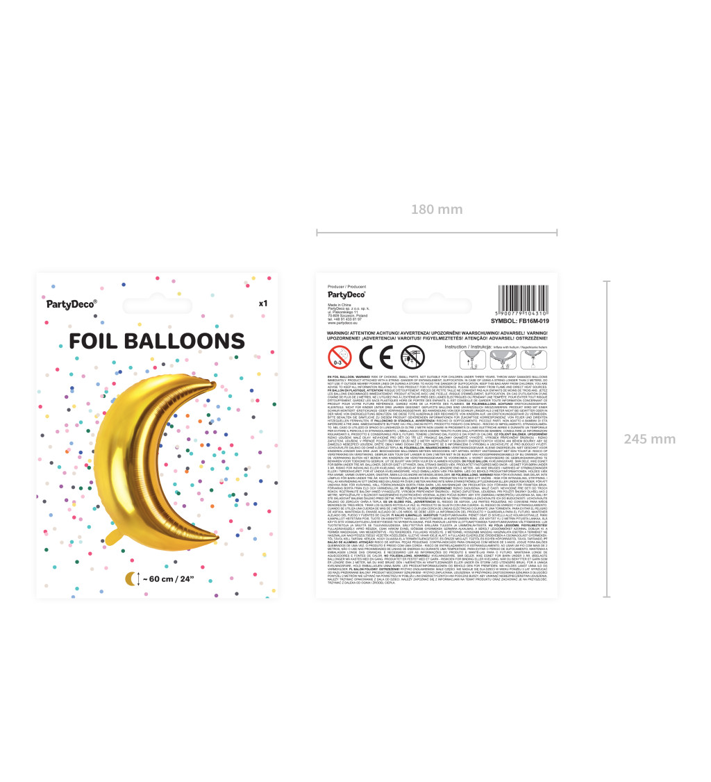 Fóliový balónik mesačik