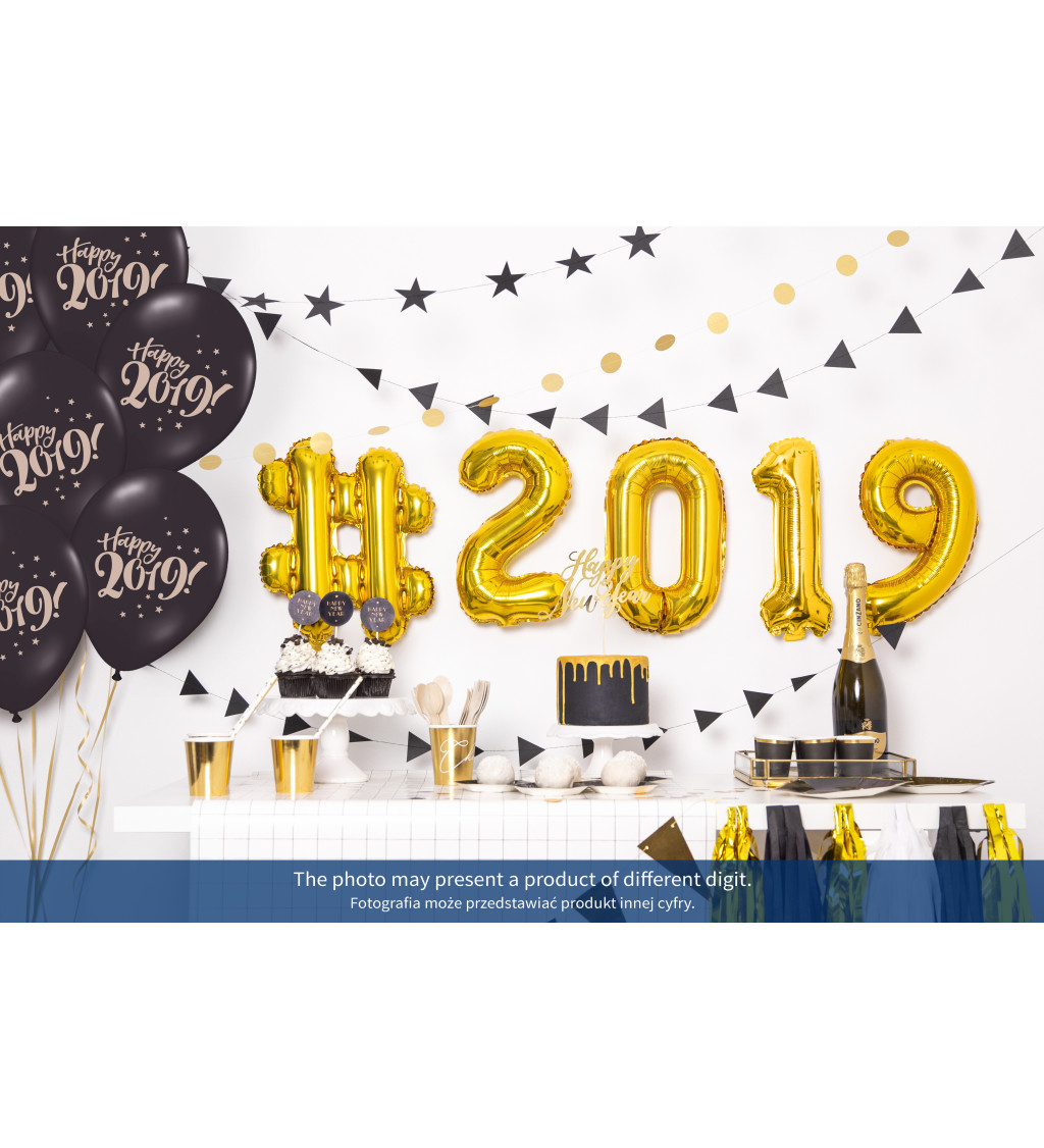 Fóliový balónik číslo 4, zlatý