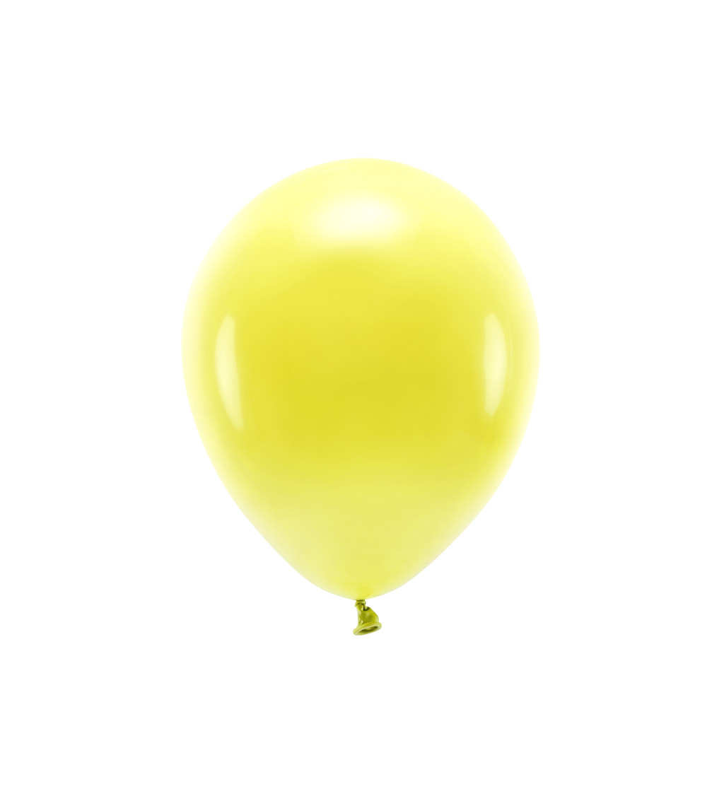 EKO Latexové balóniky 30 cm pastelové, žlté, 10 ks
