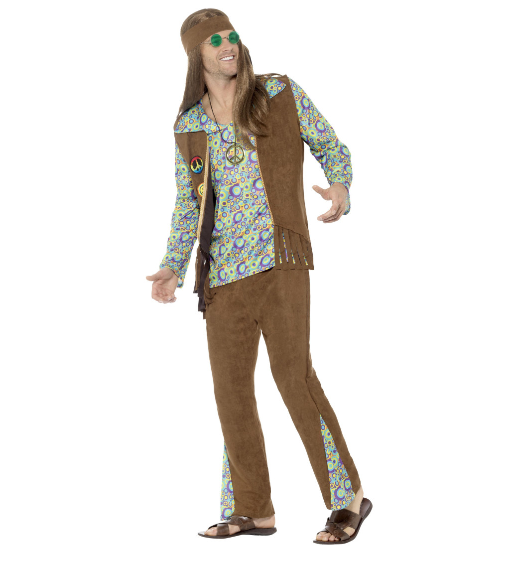 Pánsky kostým - Hippie s vestou