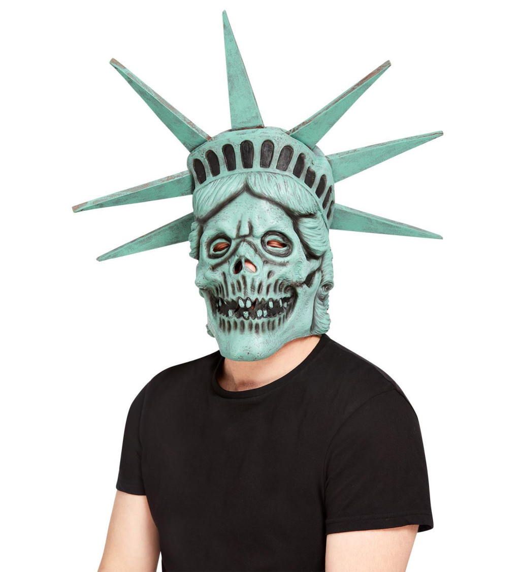 Latexová maska Liberty skull
