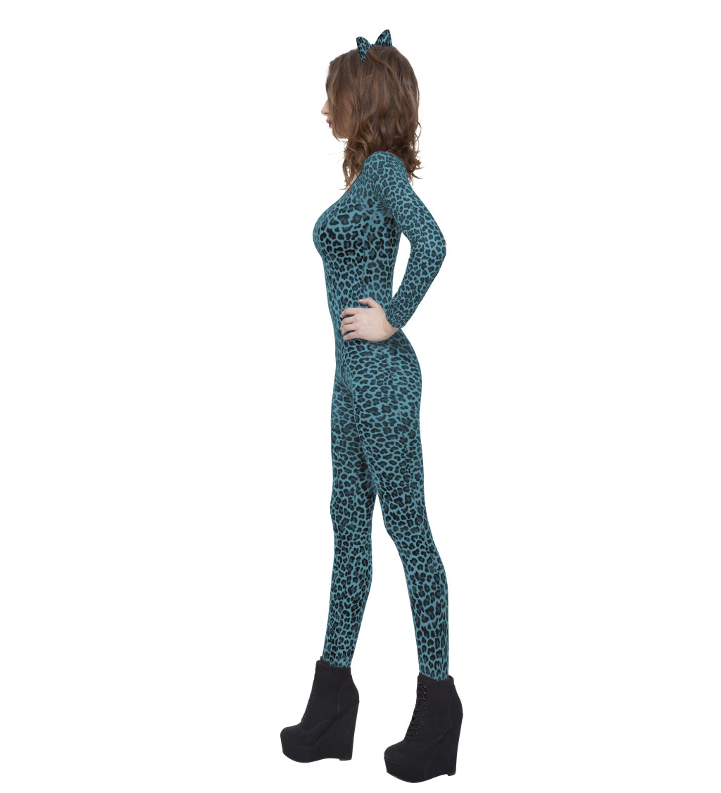 Dámsky kostým - Modré leopardie body