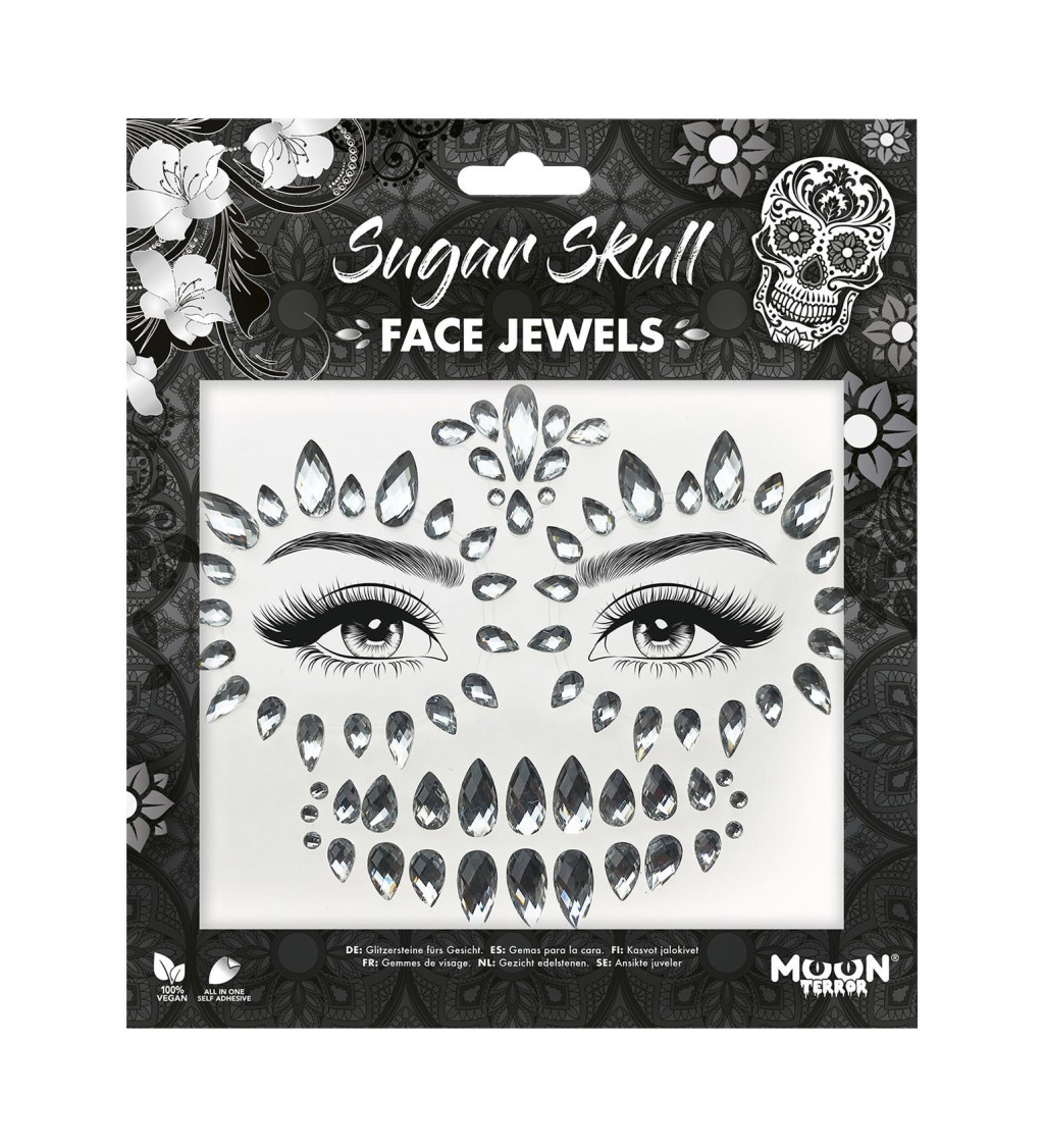 Kamienky na tvár - sugar skull