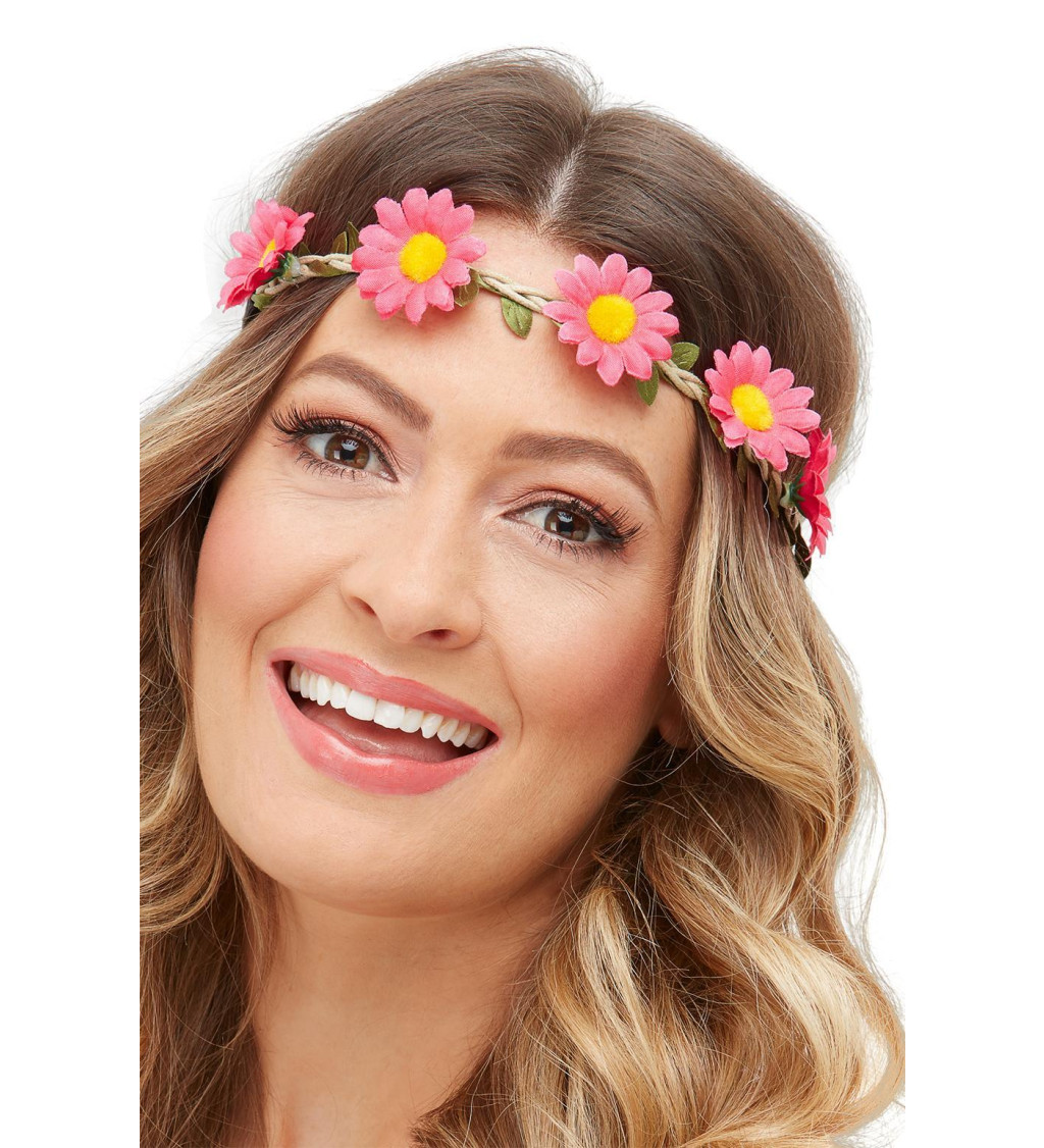 Hippie čelenka s kvetmi