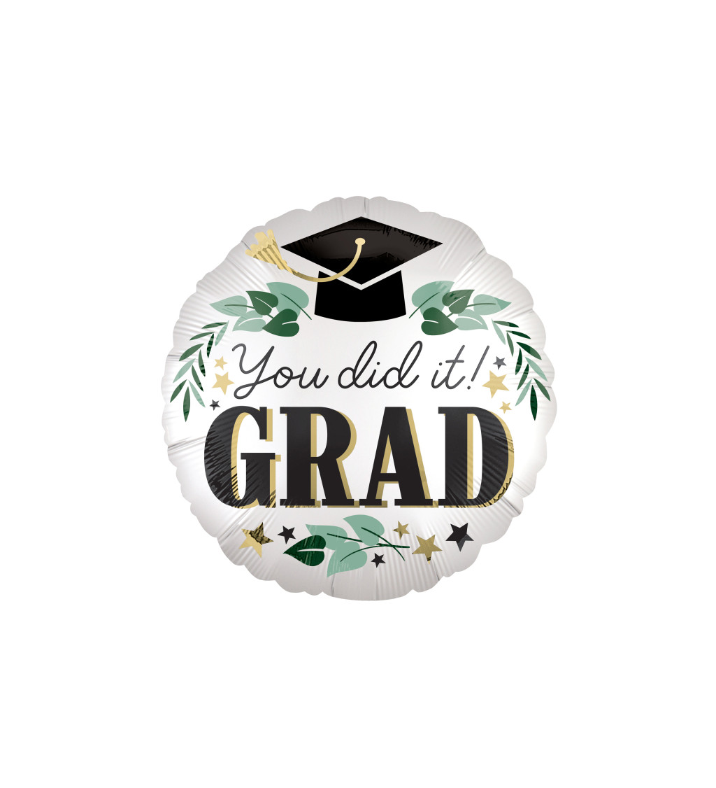 Fóliový balónik Biely - Grad