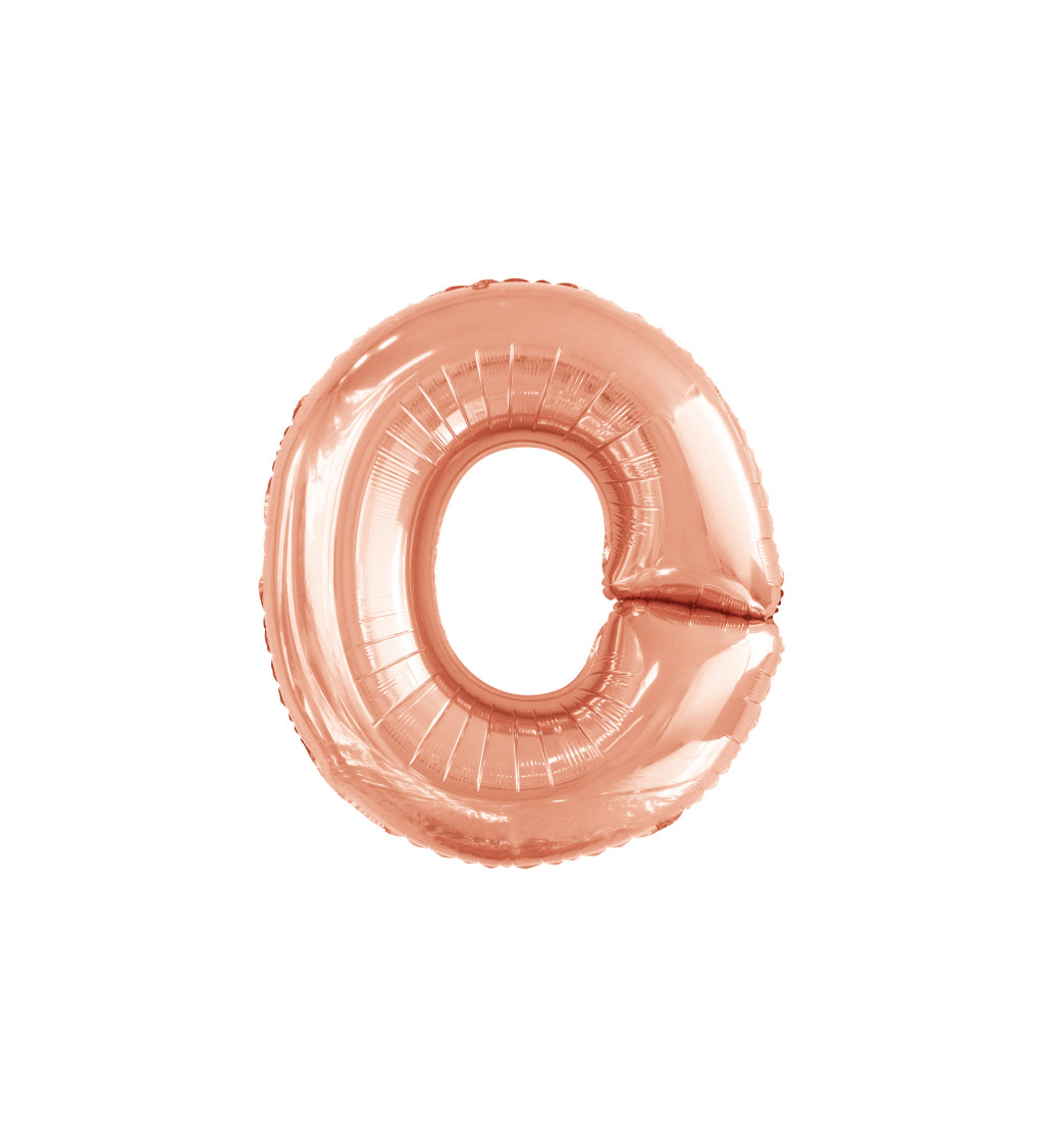 Fóliový balónek Rosegold O
