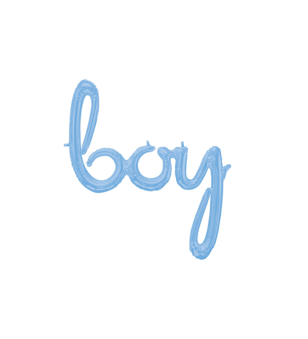 Modrý balónik s nápisom Boy