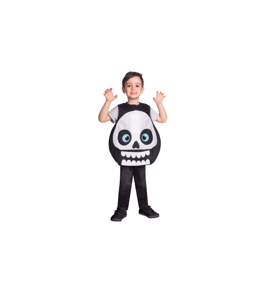 Detský kostým pre Halloween - lebka