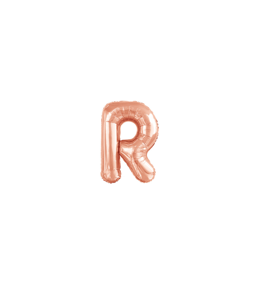 Fóliový rose gold balónik - písmeno R