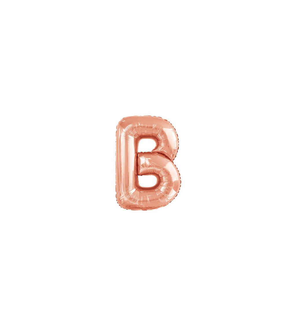 Fóliový balónik rose gold - písmeno B