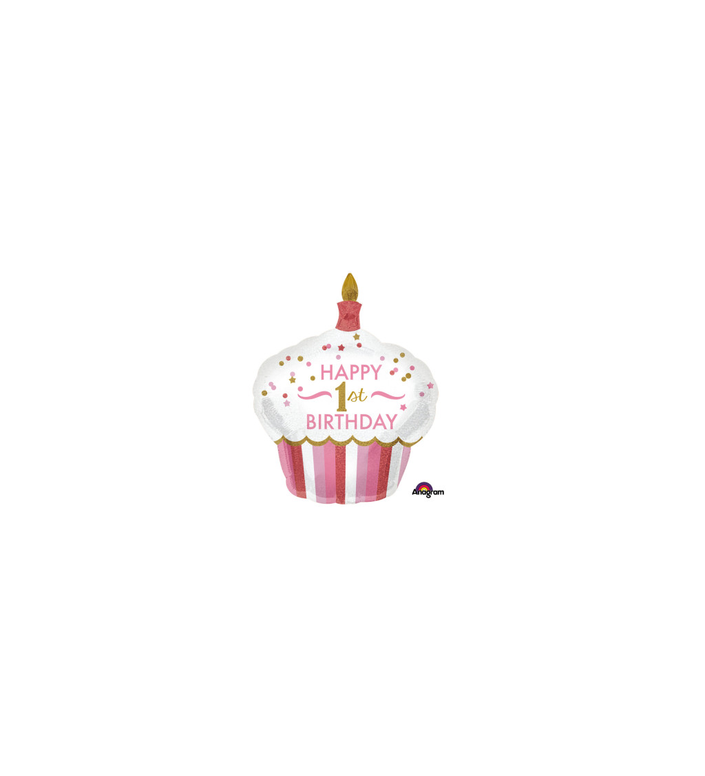 Balónik - prvé narodeniny, cupcake