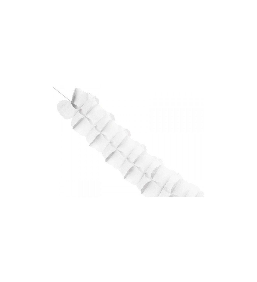 Papierová girlanda biela 300 cm