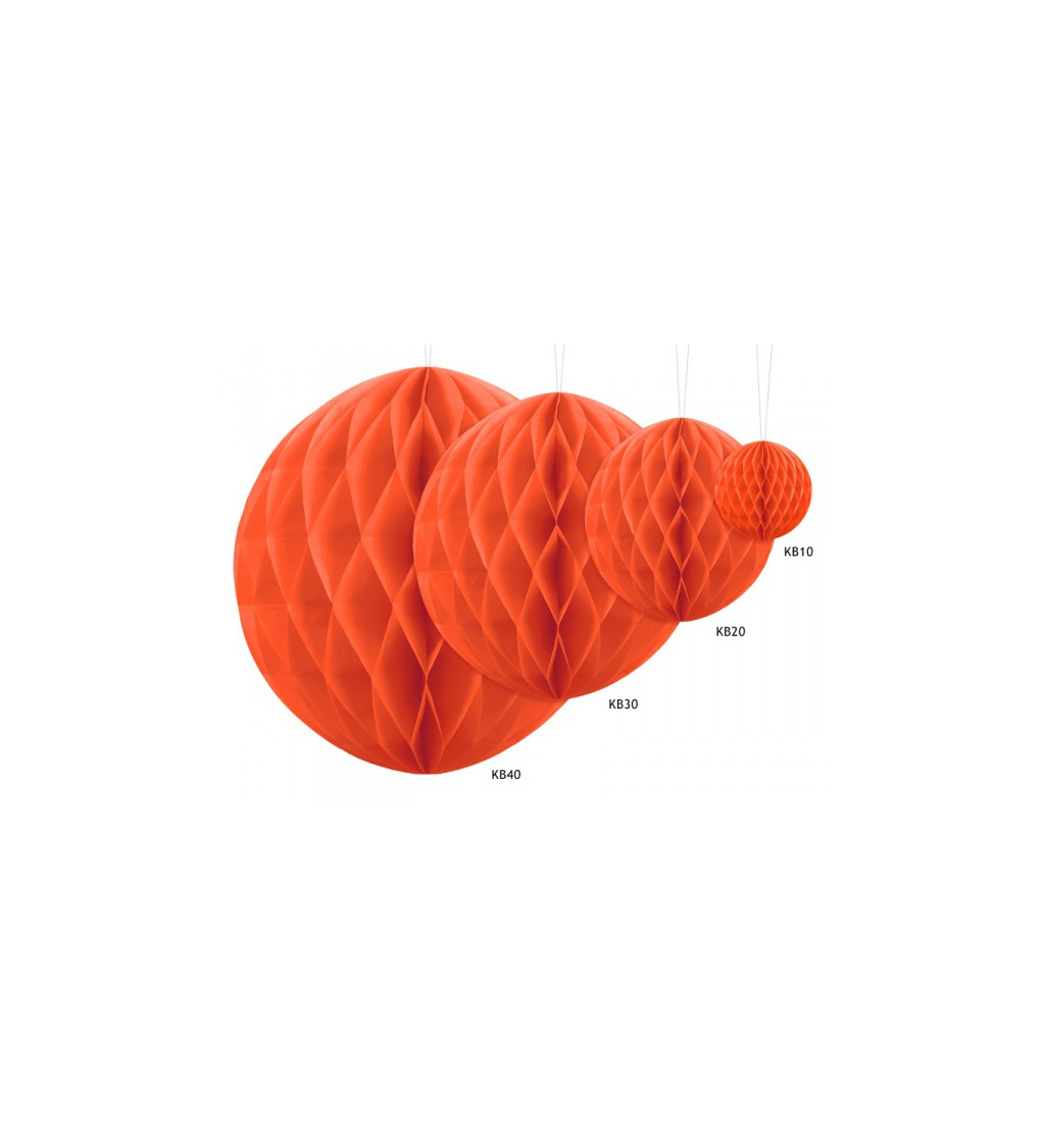 Dekoratívna guľa oranžová 20 cm