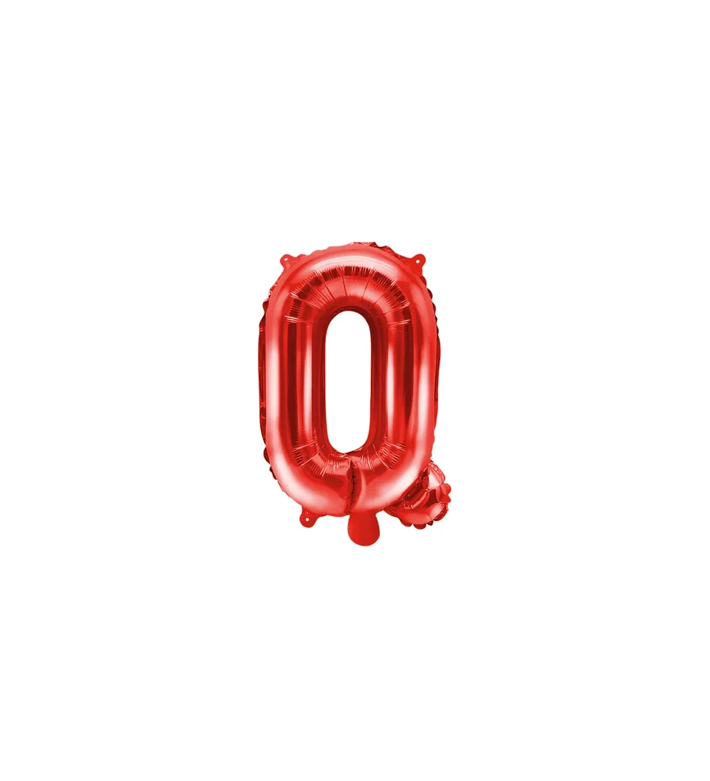 Červený fóliový balónik "Q"