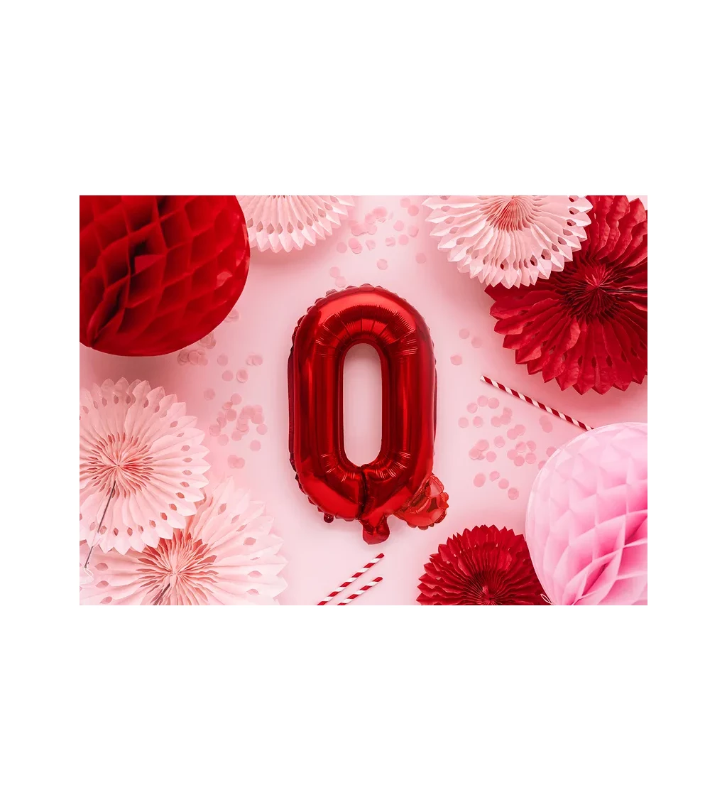 Červený fóliový balónik "Q"
