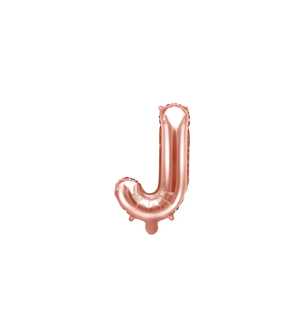 Fóliový balónik rosegold J