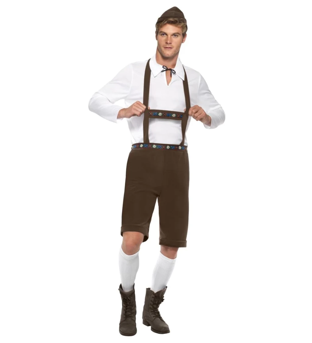 Pánsky kostým - Oktoberfest - tmavohnedé