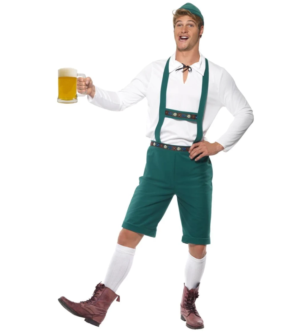 Pánsky kostým - Oktoberfest - zelená