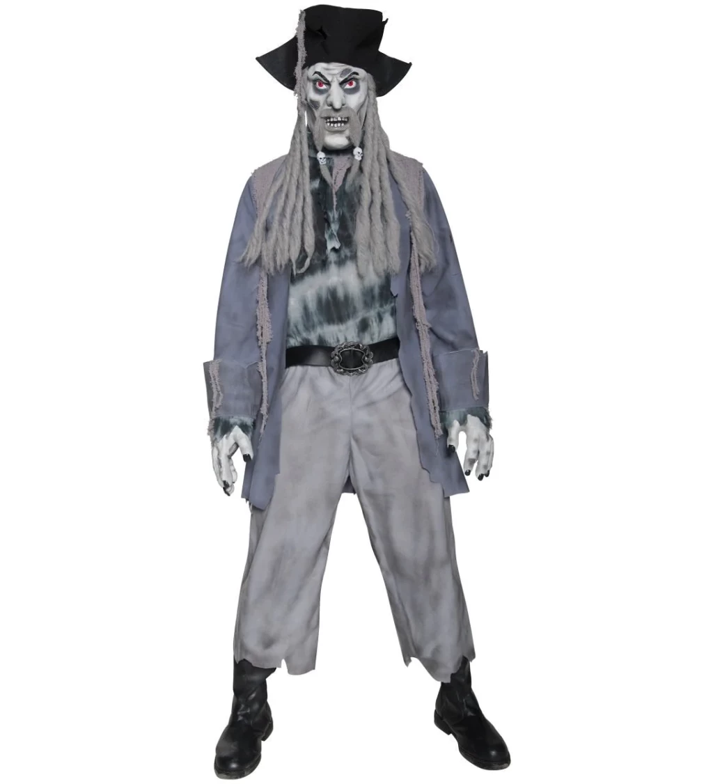 Pánske kostým - Zombie pirát s hrôzami