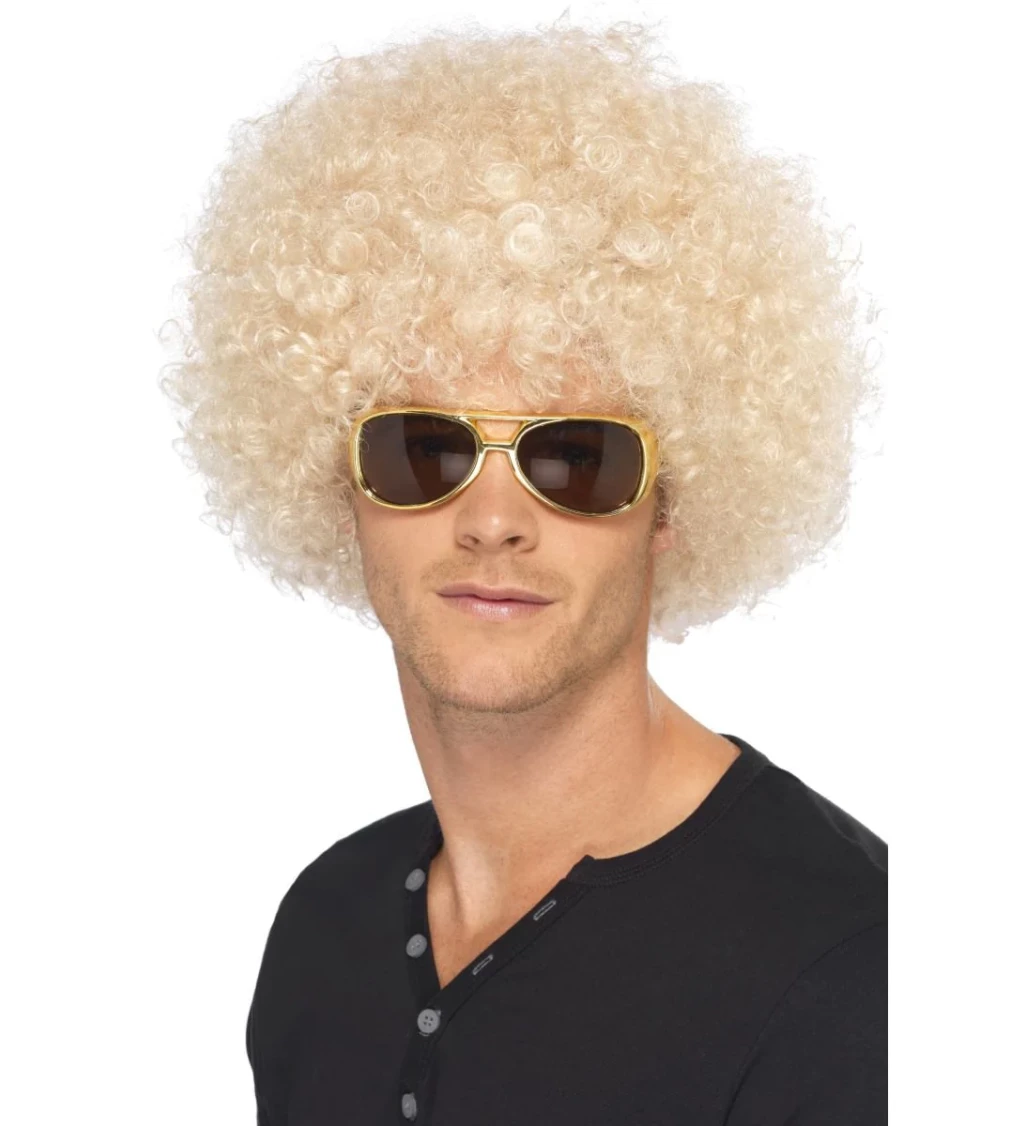 Pánska parochňa Afro - blond