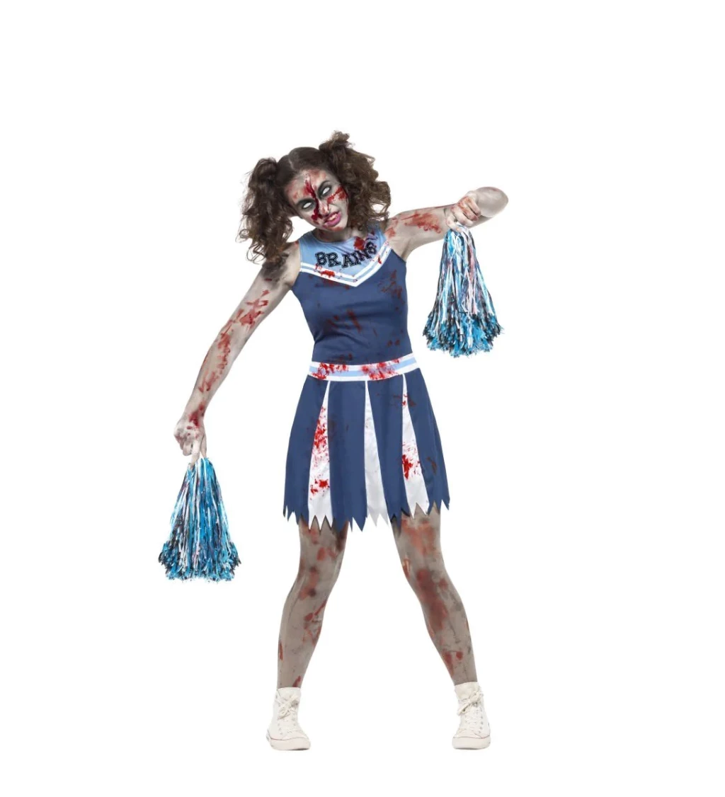 Dámsky kostým - Blue Zombie roztlieskavačka