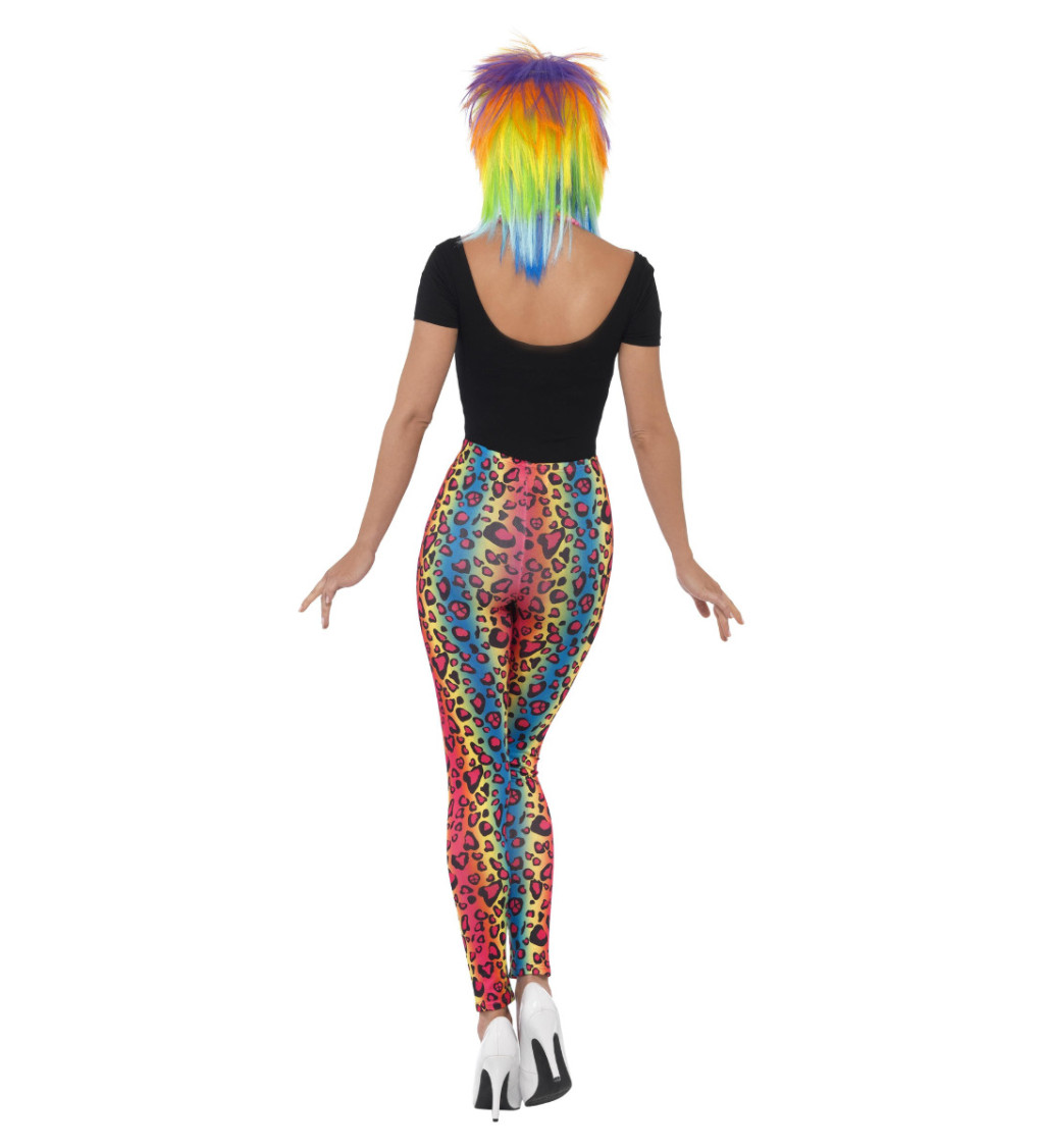 Dámske legíny s leopardím vzorom