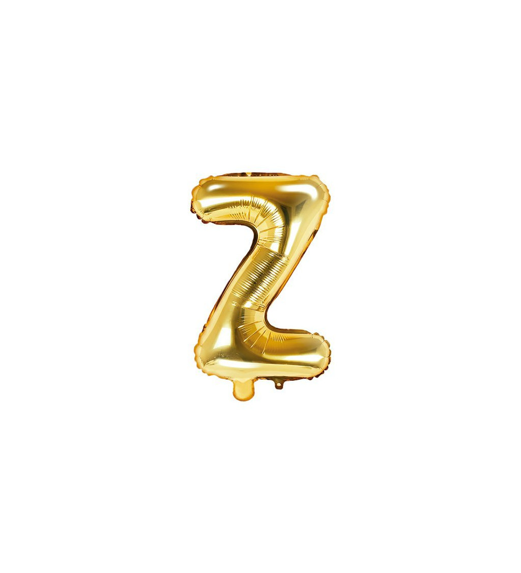 Mini balónik Z - zlatý