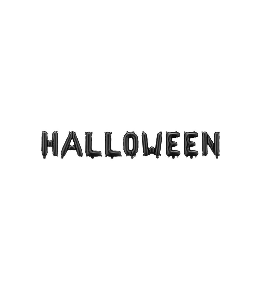 Fóliové čierne balóniky - Girlanda Halloween