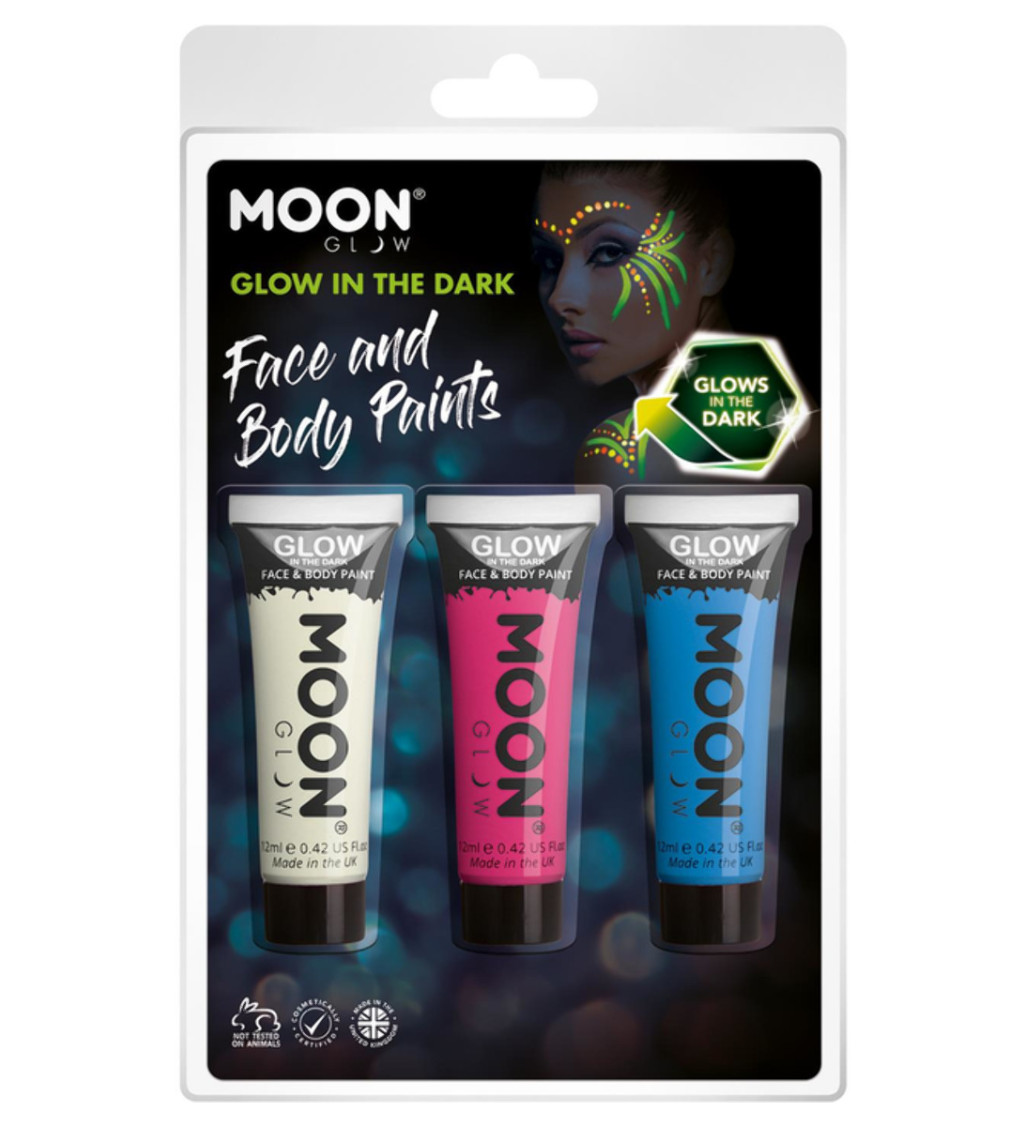 Moon Glow - UV farby na tvár