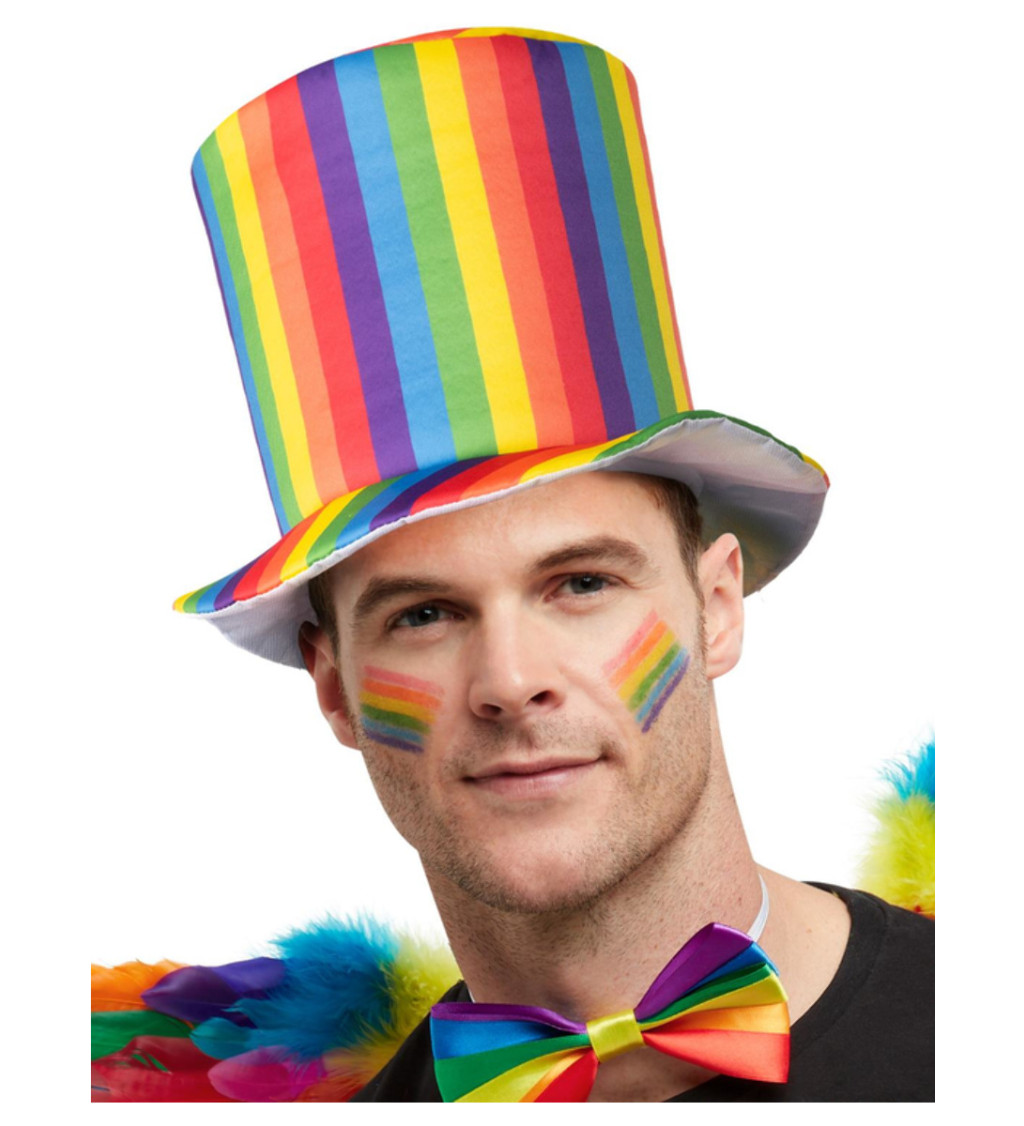 Luxusný klobúk Pride - dúhový