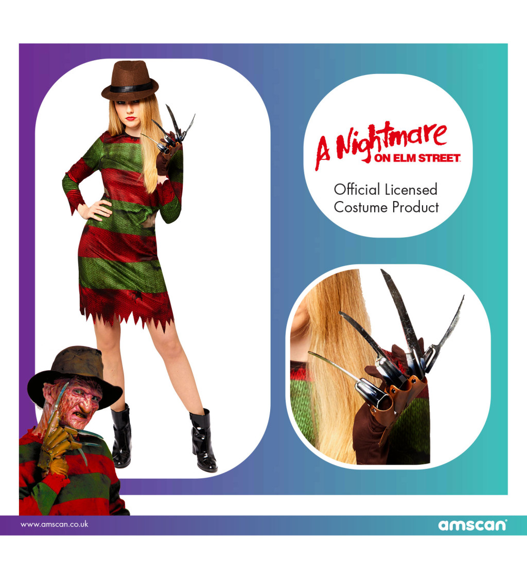 Dámsky kostým - Freddy Krueger