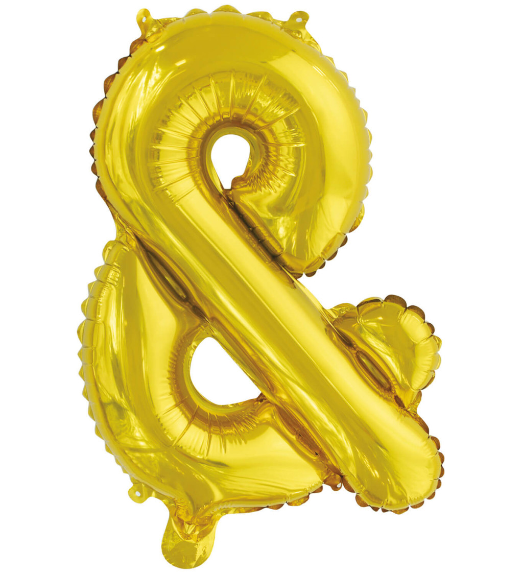 Mini zlatý balónik znak &